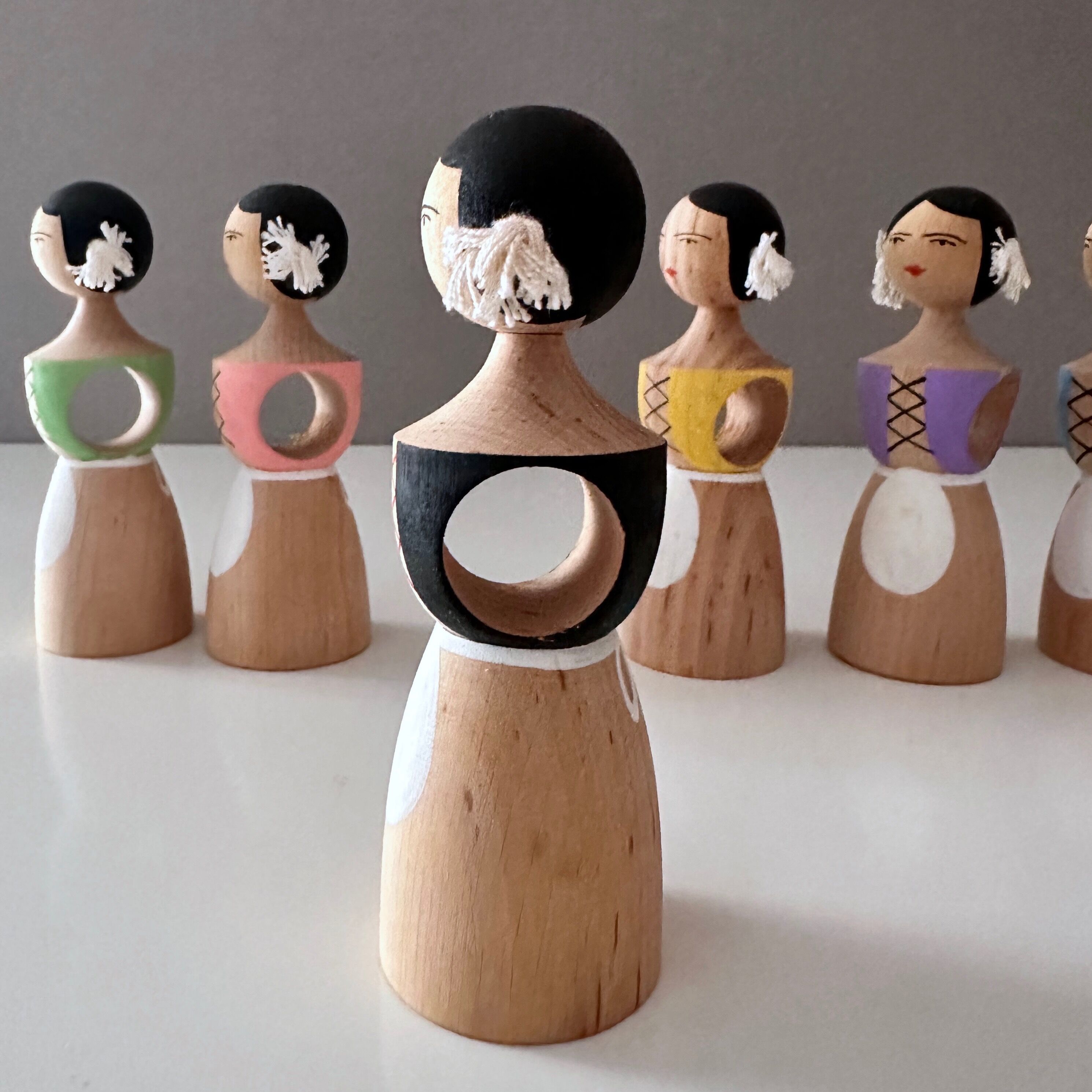 6 Dregeno Napkin Holders, Erzgebirge Germany