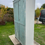 Antique Parisian wardrobe with white patina