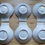 Coquilles Saint Jacques porcelaine blanche Apilco