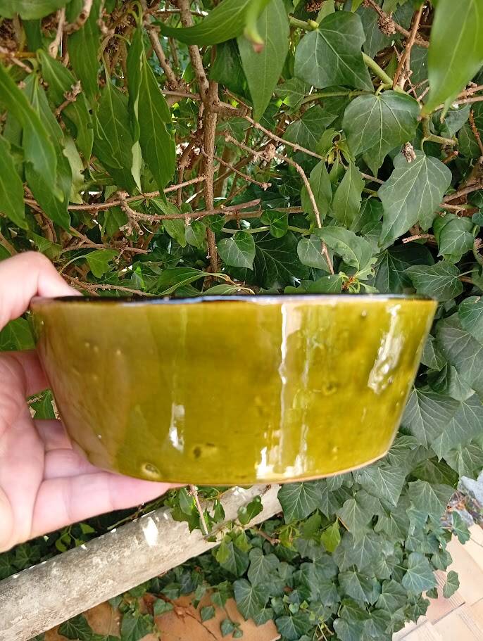 Saladier en céramique vert