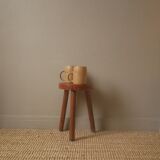 Duo in ceramic stoneware vintage mugs handcrafted Scandinavian country decoration