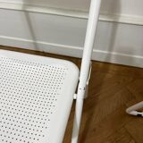 perforated metal folding chairs, vintage design from the 1970s