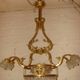 bronze and brass chandelier with 6 arms from the early 20th century