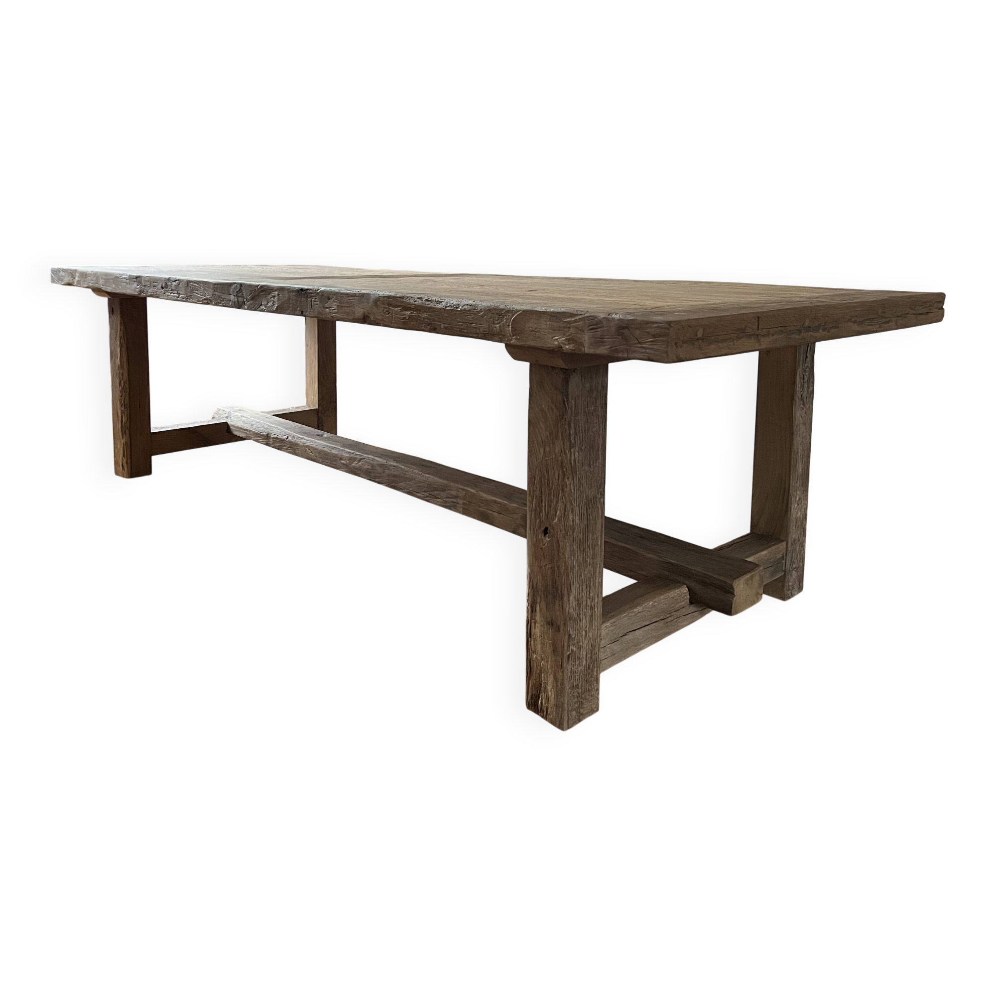 Kingstone farmhouse table in solid oak - 350 cm long