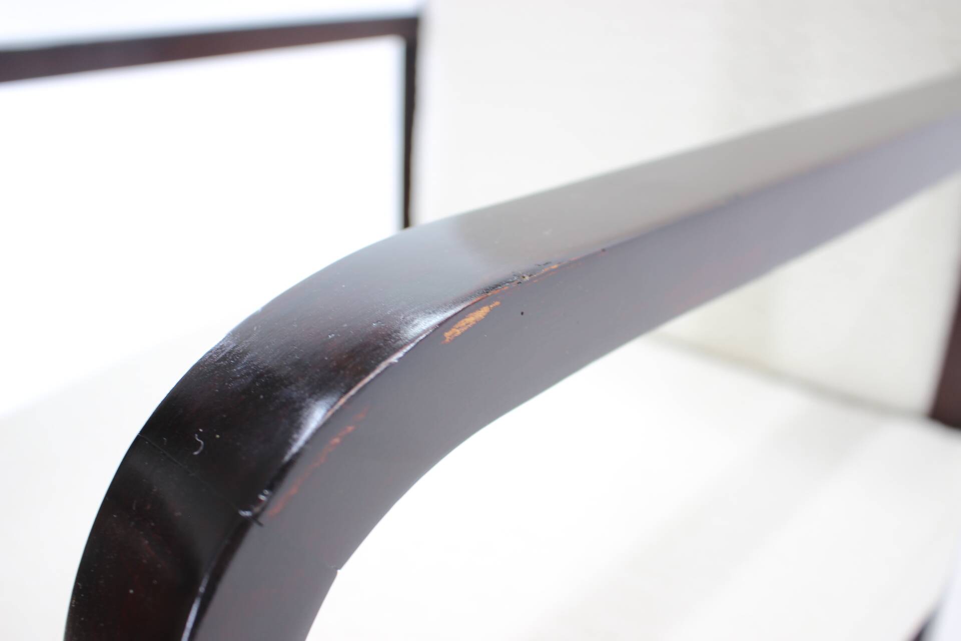 1940s Restored Beech Adjustable Armchair ,Czechoslovakia