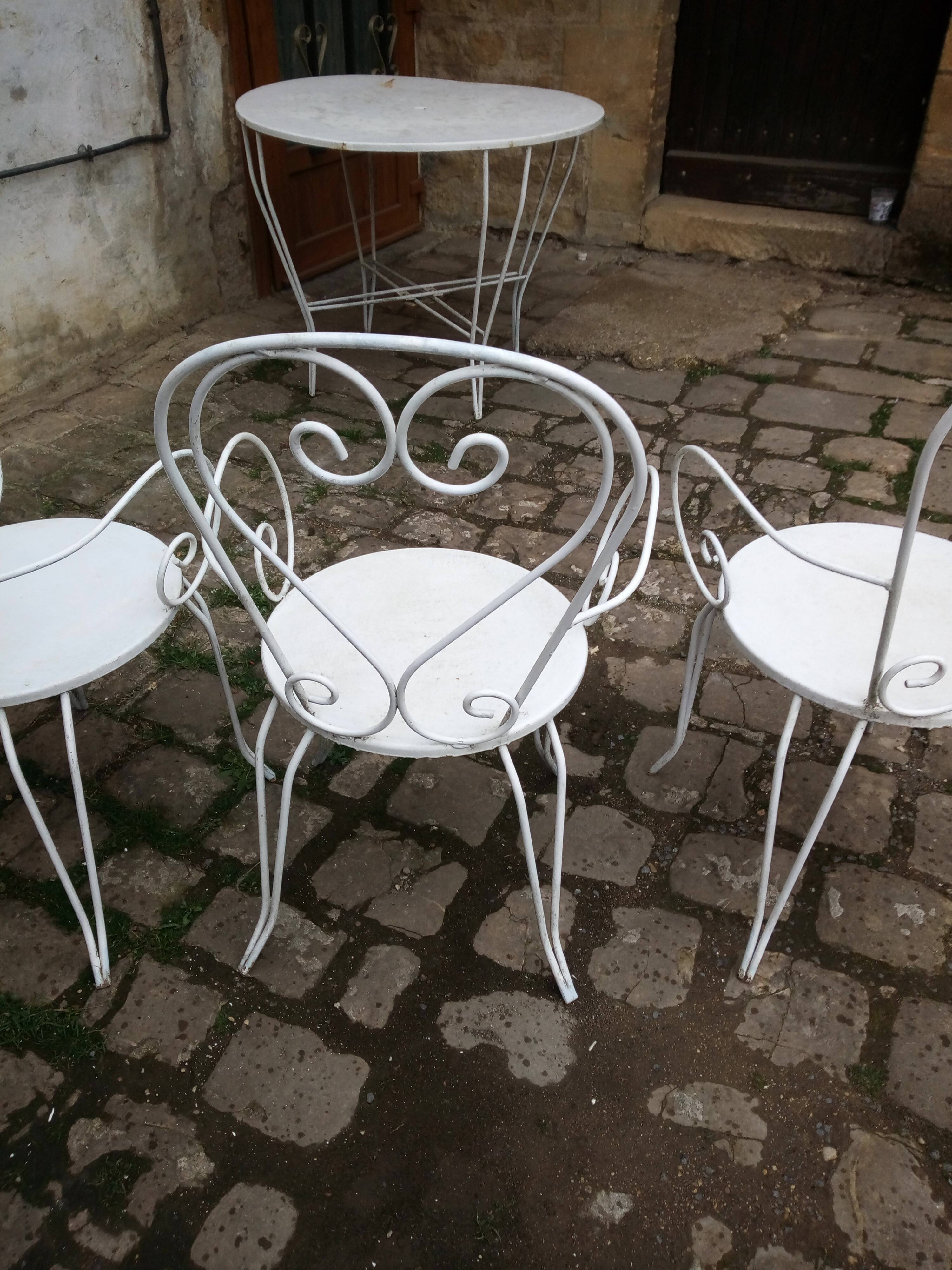 All garden furniture in wrought iron