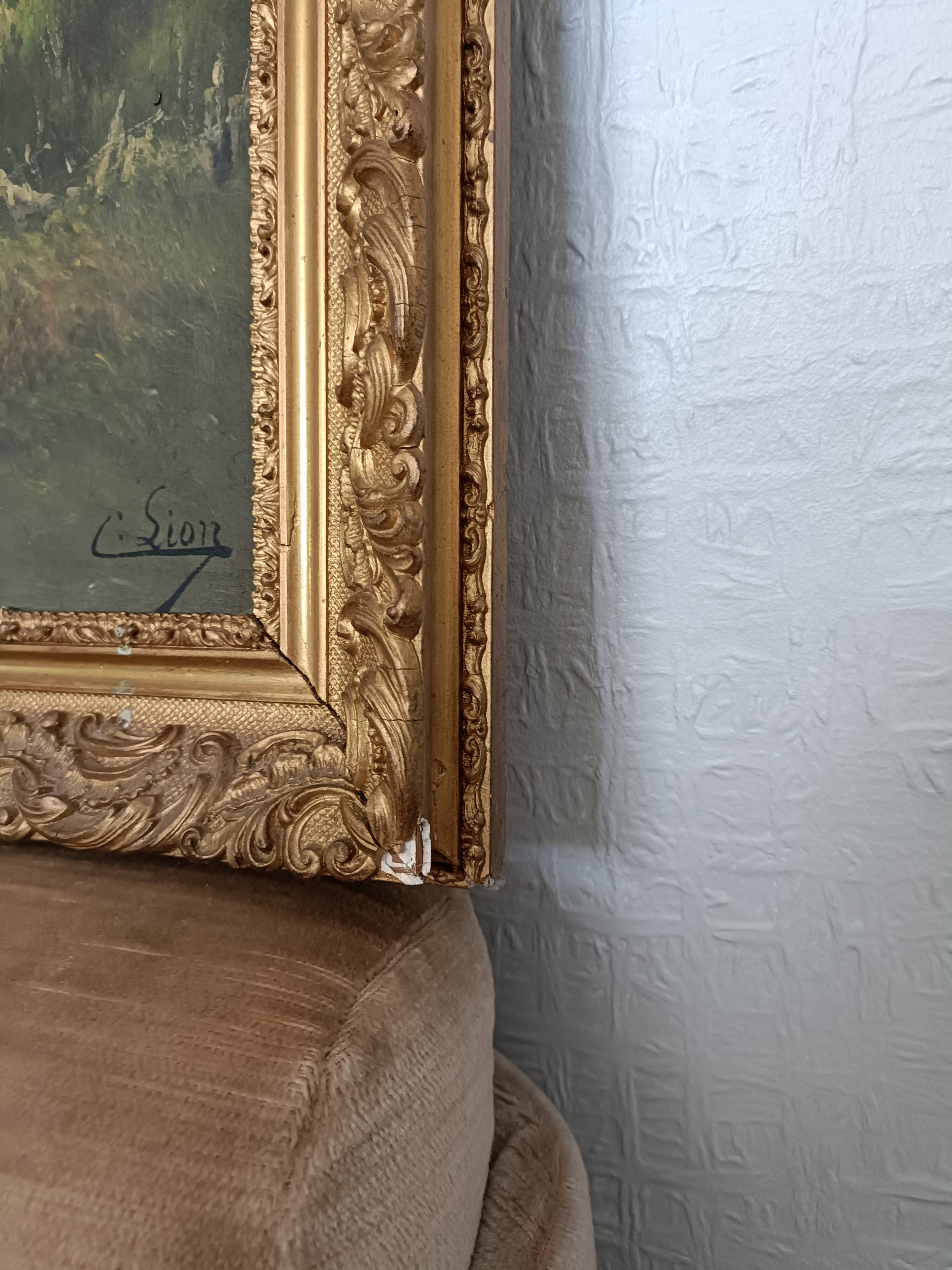 Oil on canvas by artist C. Lion