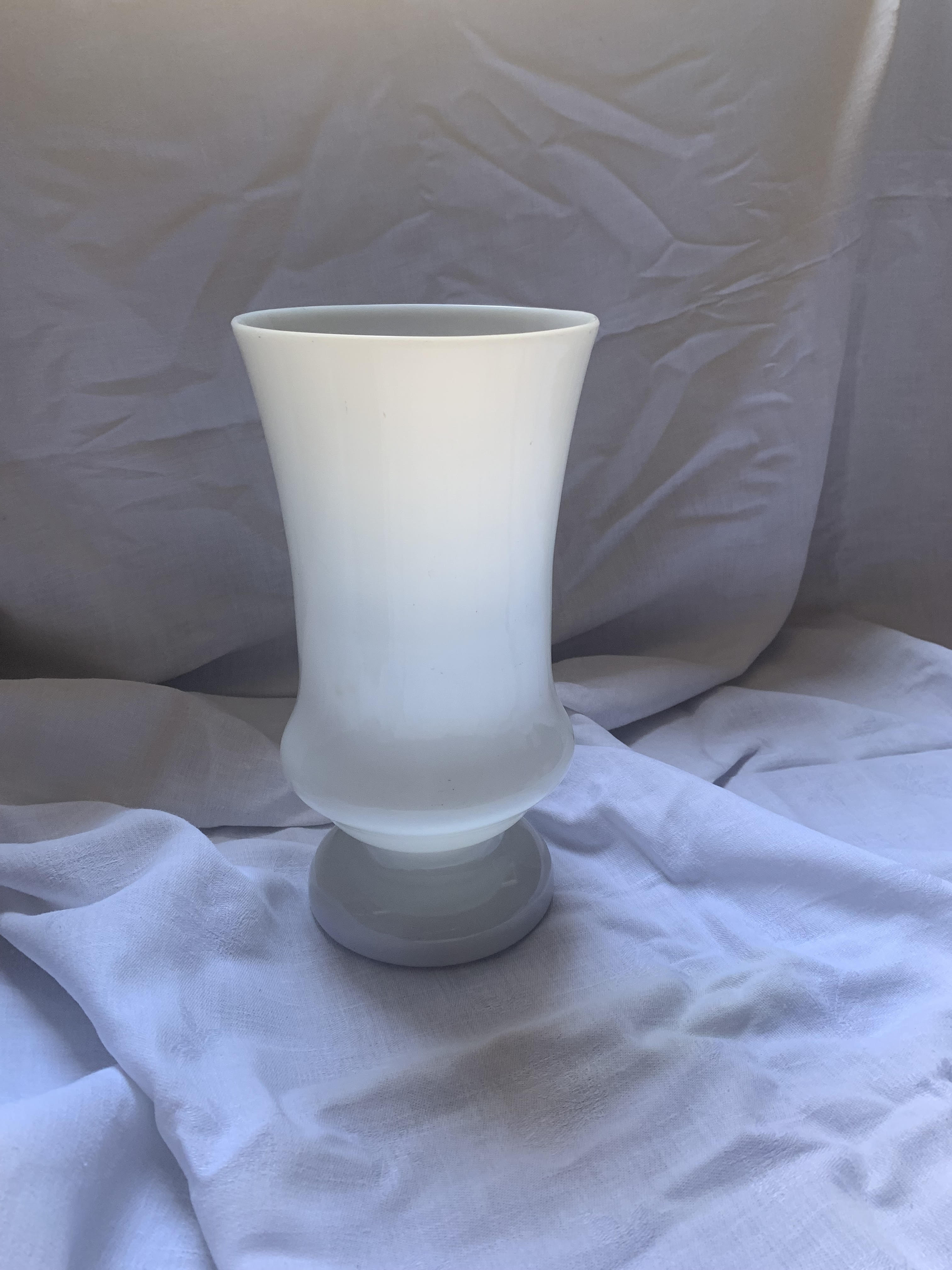 Vintage white opaline vase