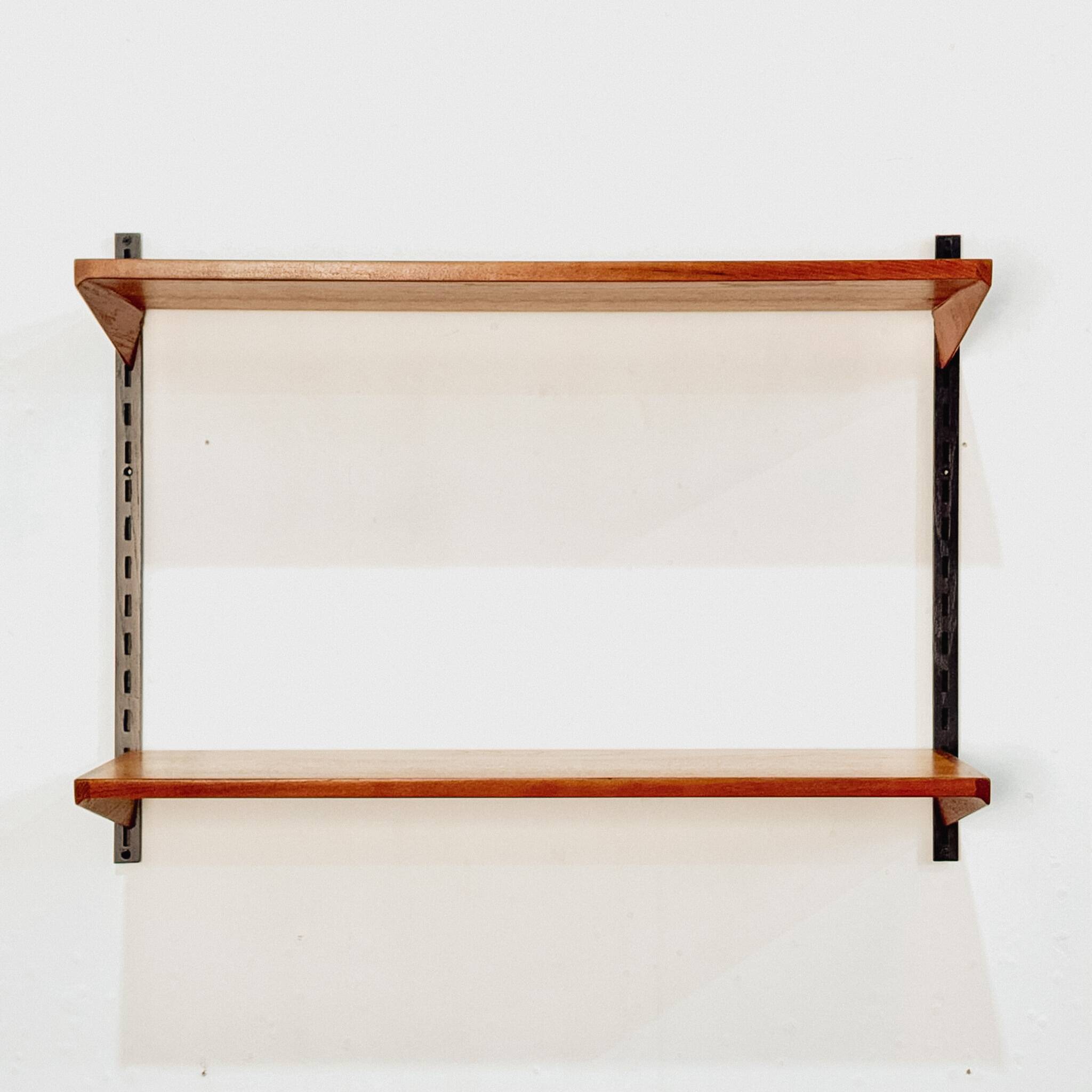 Kai Kristiansen Teak Wall Shelves, FM Møbler, Denmark 1960s