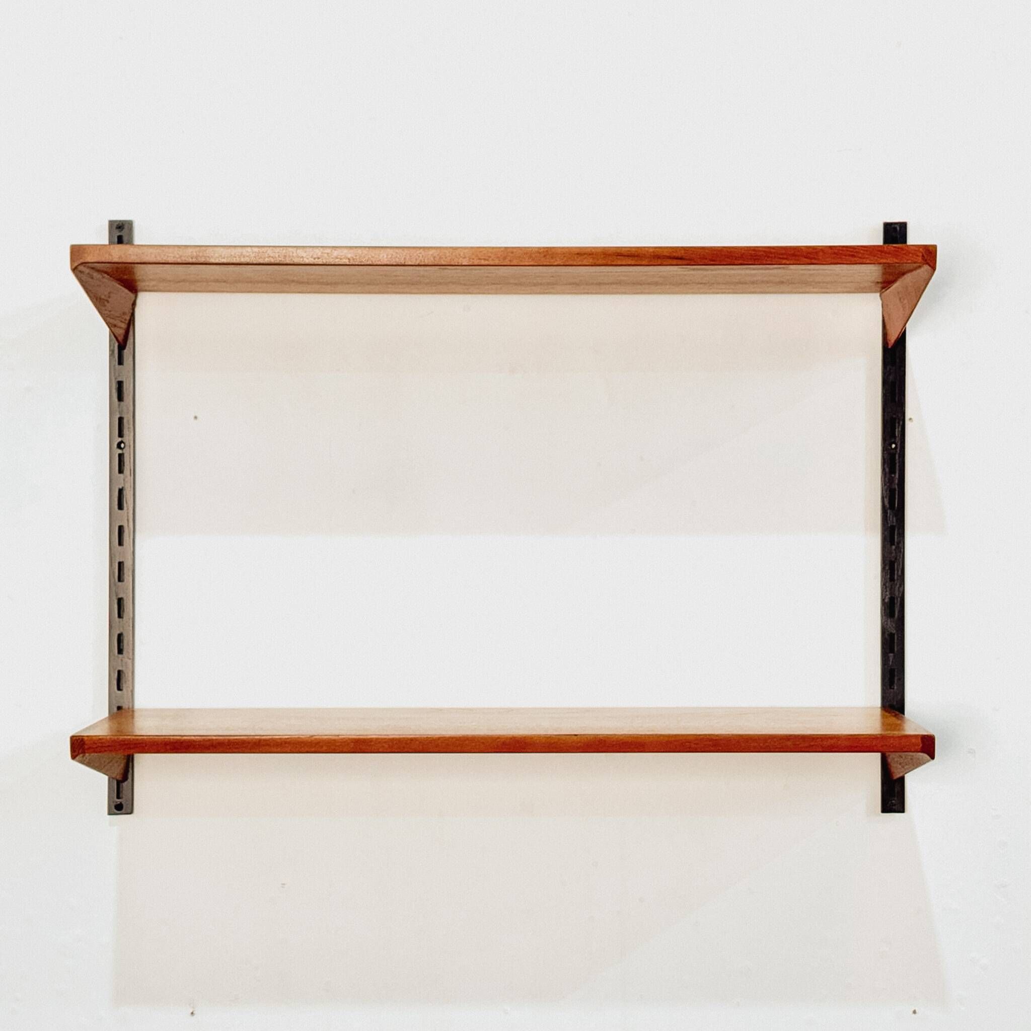 Kai Kristiansen Teak Wall Shelves, FM Møbler, Denmark 1960s
