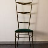 High-back Chiavari chair by Gaetano Descalzi, Italy, 1950