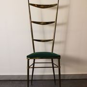 High-back Chiavari chair by Gaetano Descalzi, Italy, 1950