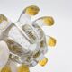 Murano Bowl Archimede Seguso Bullicante Crystal & Fritté Gold 1950