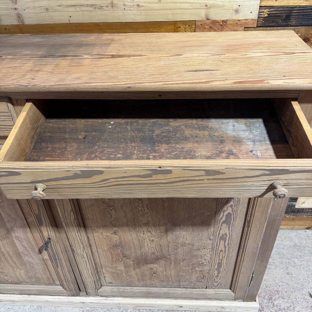 Meuble de métier / Arrière-comptoir en pitchpin – années 1930