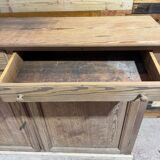 Meuble de métier / Arrière-comptoir en pitchpin – années 1930