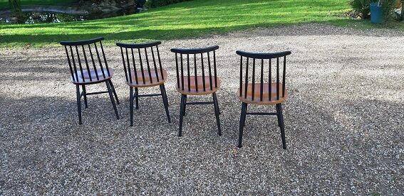 Lot of 4 vintage Scandinavian-style chairs