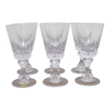 Six bayel cut crystal glasses