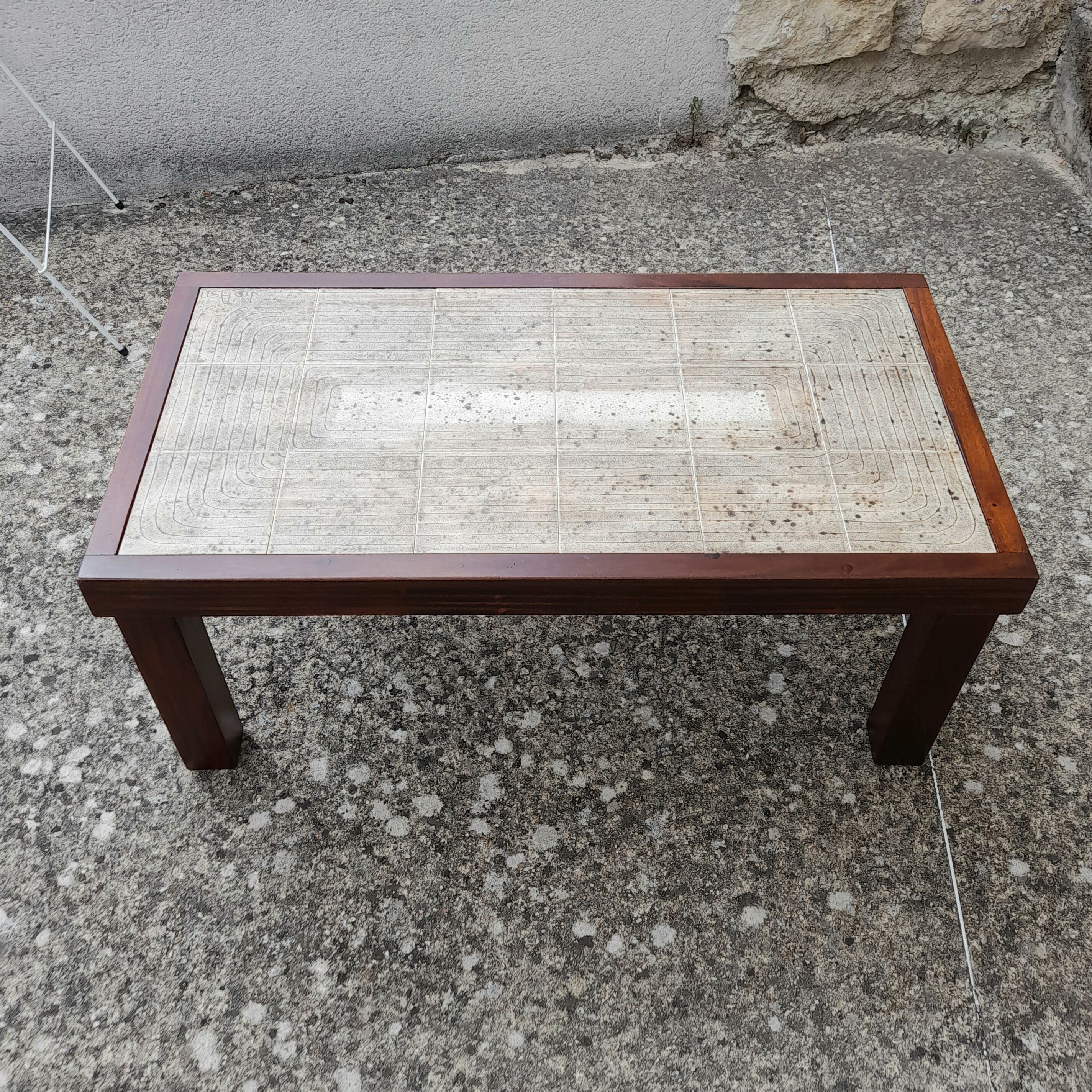 Ceramic coffee table, Jean D Asti 1960