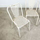 Set of four vintage industrial metal bistro chairs by Rene malaval