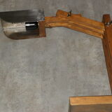Lampe de table en bois grue rétro vintage
