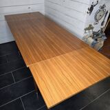 Vintage rectangular table with 2 extensions from the 60s