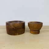 Duo Scandinavian teak bowls from the 60s