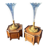 Pair of tulip-shaped flower vases – Napoléon III period