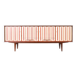 Mid-Century Op-Art Hand-Painted Teak Sideboard, 1960s
