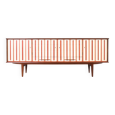 Mid-Century Op-Art Hand-Painted Teak Sideboard, 1960s