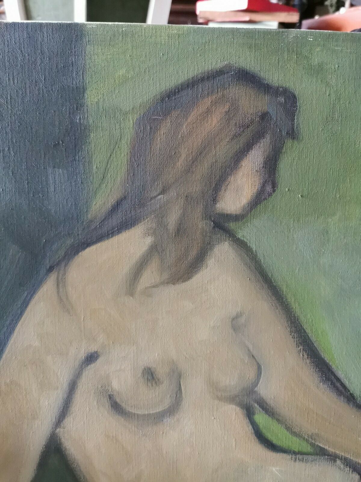 Oil on female nude canvas