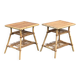 Pair of rattan bedside tables – Audoux Minet style