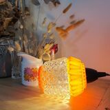 Baladeuse en verre ciselé orange