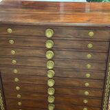 Antique mahogany architect's furniture from the end of the 19th century