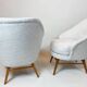 Mid-Century Modern Pair of Armchairs, Austro-Hungarian, 1960s - New Upholstery