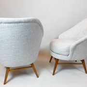 Mid-Century Modern Pair of Armchairs, Austro-Hungarian, 1960s - New Upholstery