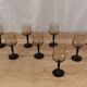 8 glasses of vintage black foot smoked wine Arcoroc