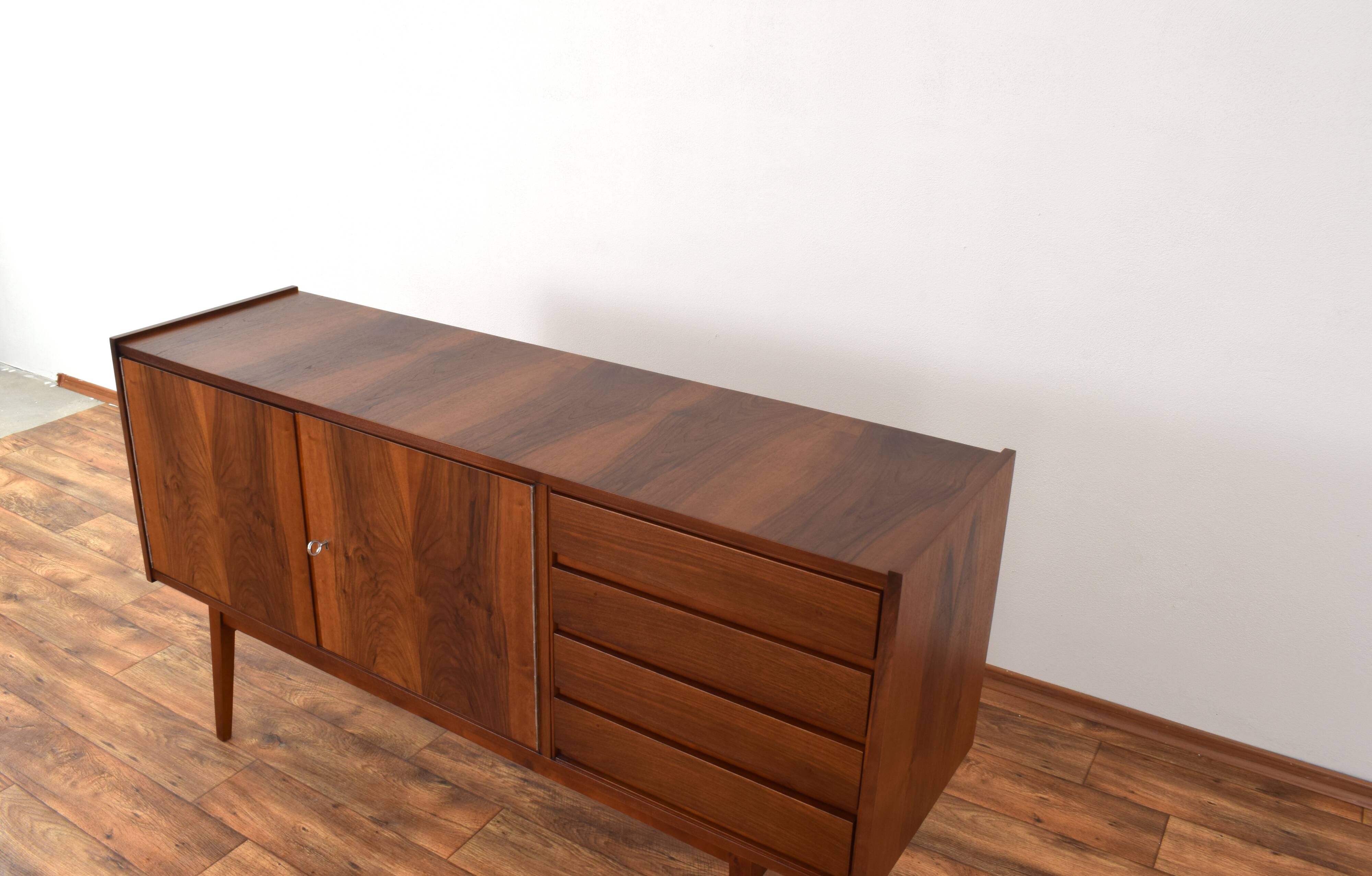 Mid-Century Walnut Sideboard by S. Albrecht, 1960s.