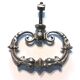 Old silver-plated metal furniture handle