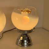 Pair of Murano Mazzega 70 bedside tables