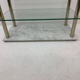 Hollywood regency marble and glass cabinet, 1970’s