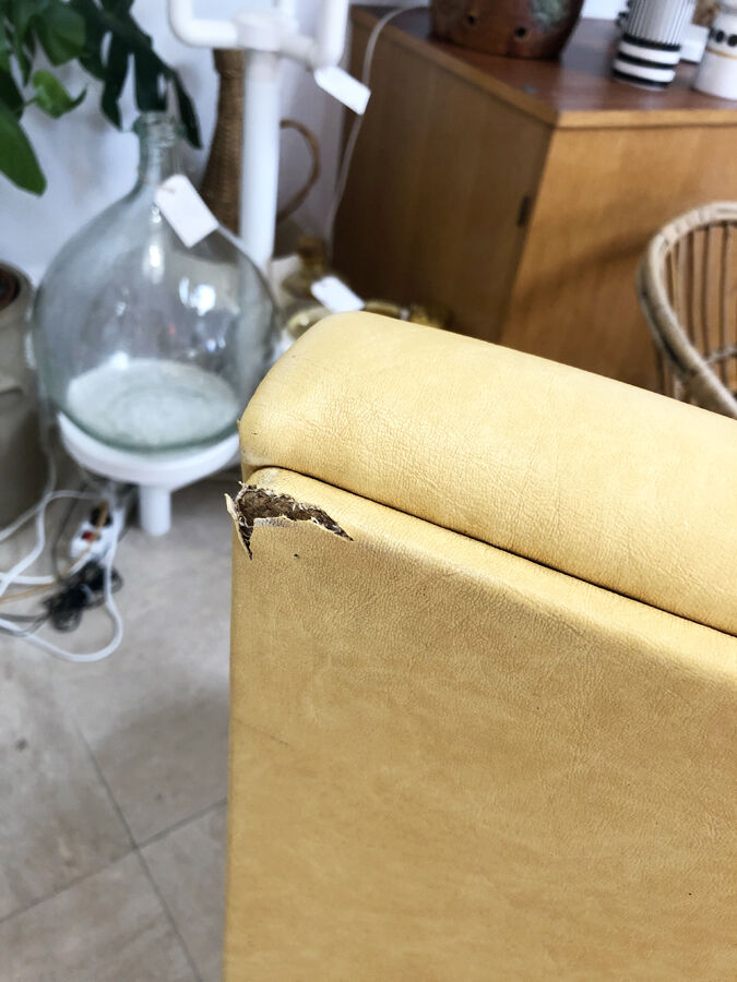 Banquette rockabilly vintage jaune1960