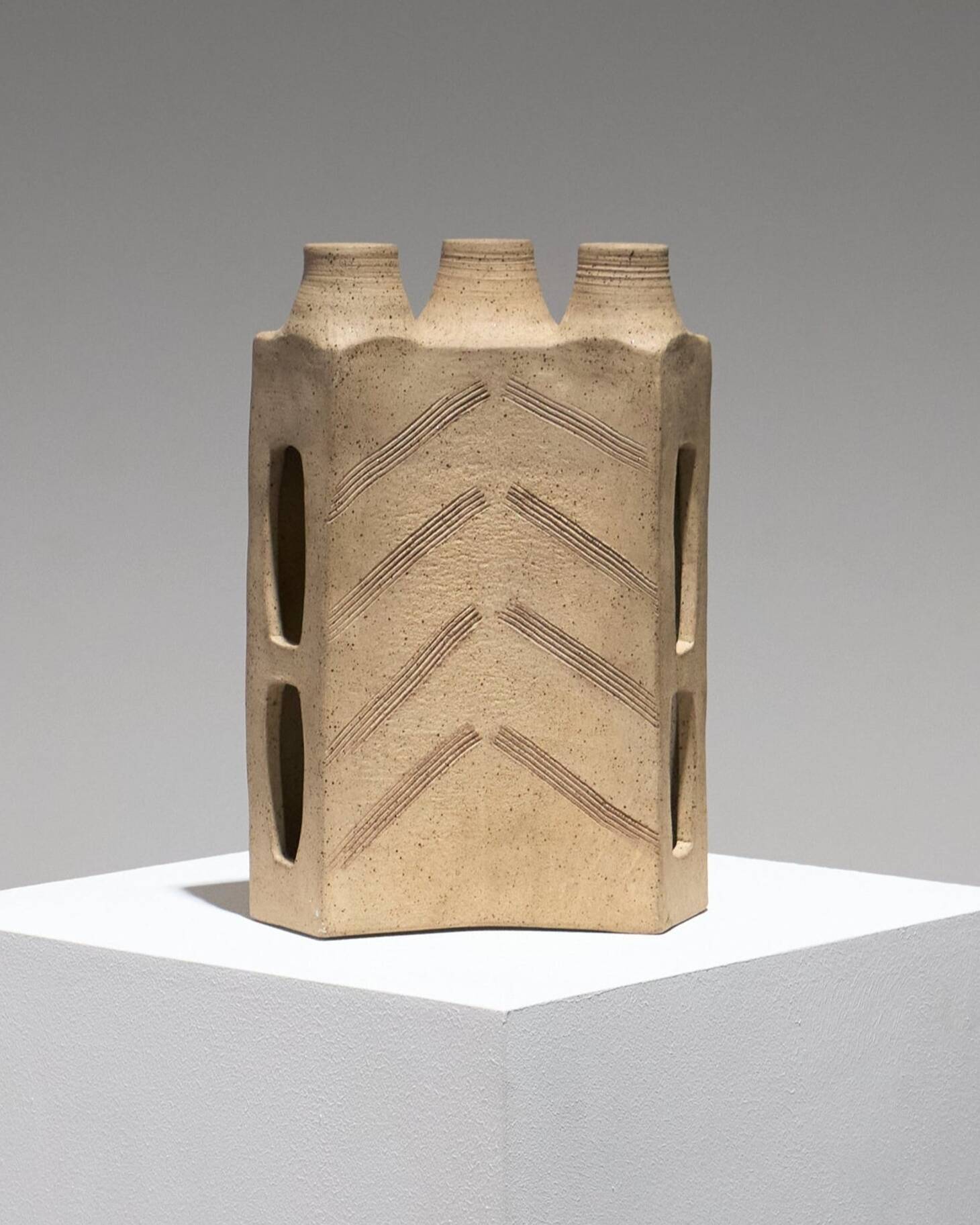 Brutalist Stoneware Soliflore, 1960s