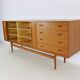 Teak enfilade with 2 tambour doors