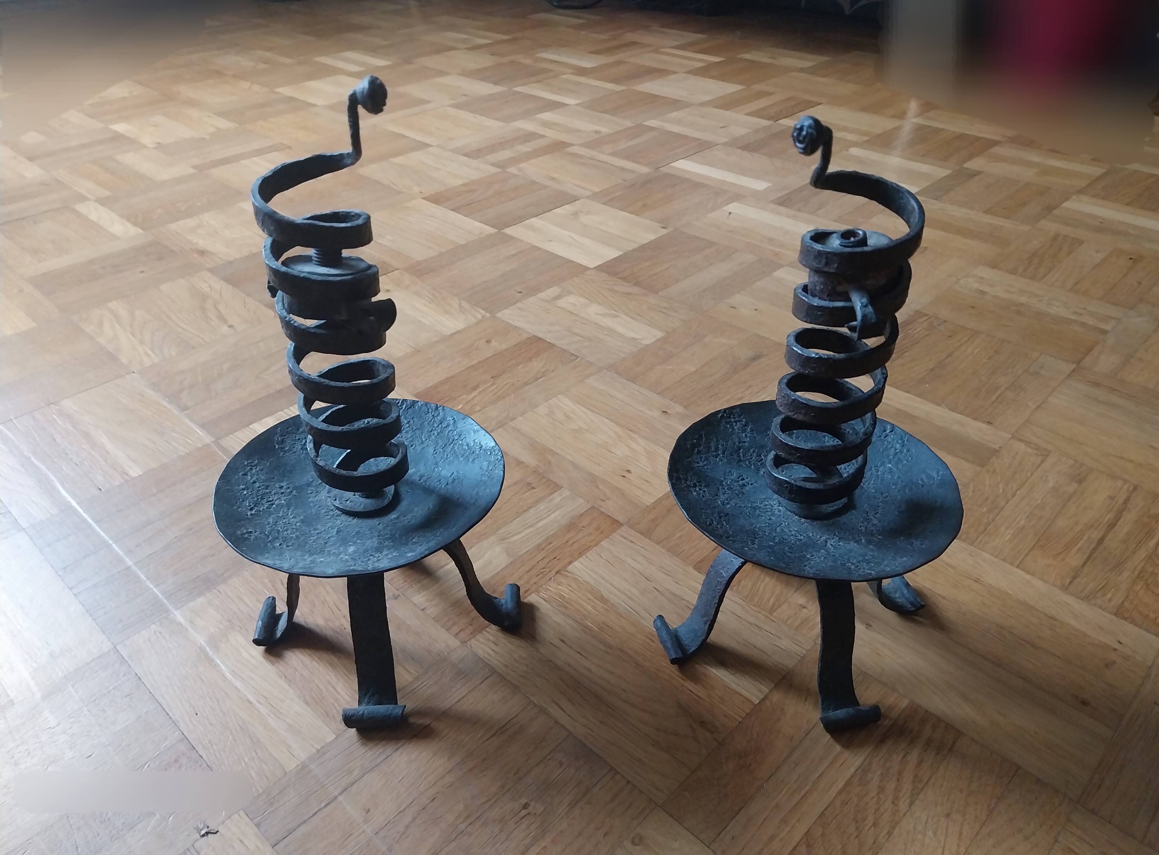 2 rat cave candlesticks / Lot of authentic 4-foot rat cave candlesticks