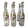 Série de 6 carafes à liqueur en verre, Second Empire
