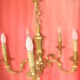 solid bronze chandelier with 5 light arms