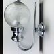 XL chrome and bubbled glass wall light Limburg, 1970s