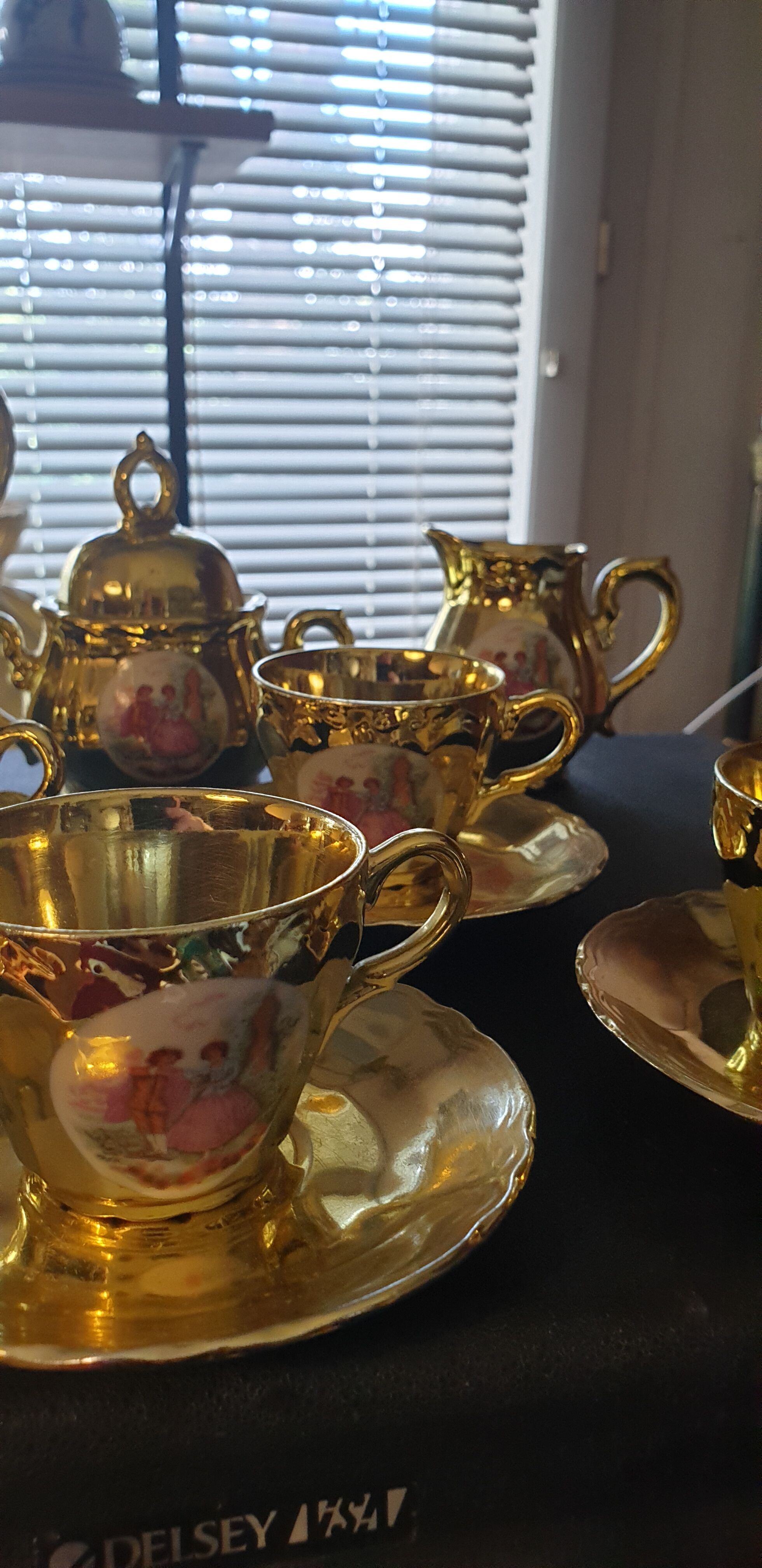 Service at cafe bavarian porcelain golden