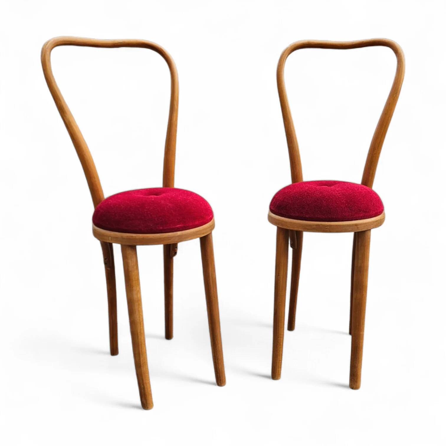 2 x rare bentwood side chair 1960s