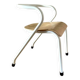 Chaise d'écolier enfant HITIER vintage bois & blanc